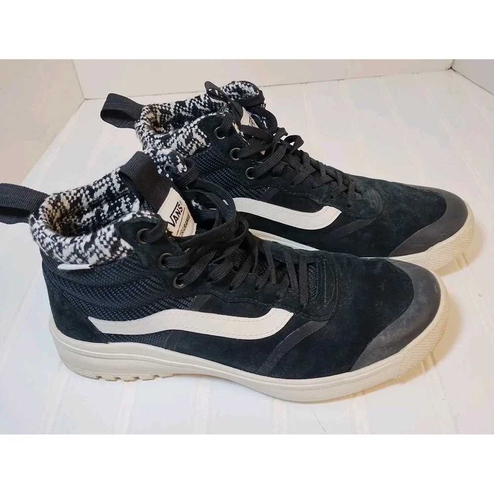 Vans‎ Ultra Range Hi DL MTE Mens 7.5 Woman's 9 Woven Black/White Ultracush